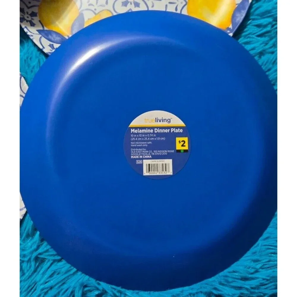 True Living  Lot Of 4 Lemon Melamine 10